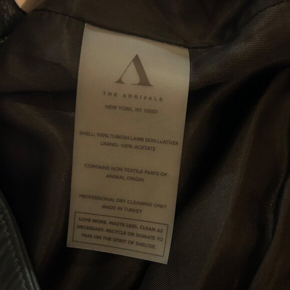 The Arrivals Rainier Zero Jacket Leather Moto Motorcycle Gray Cropped Casual M - Picture 5 of 12